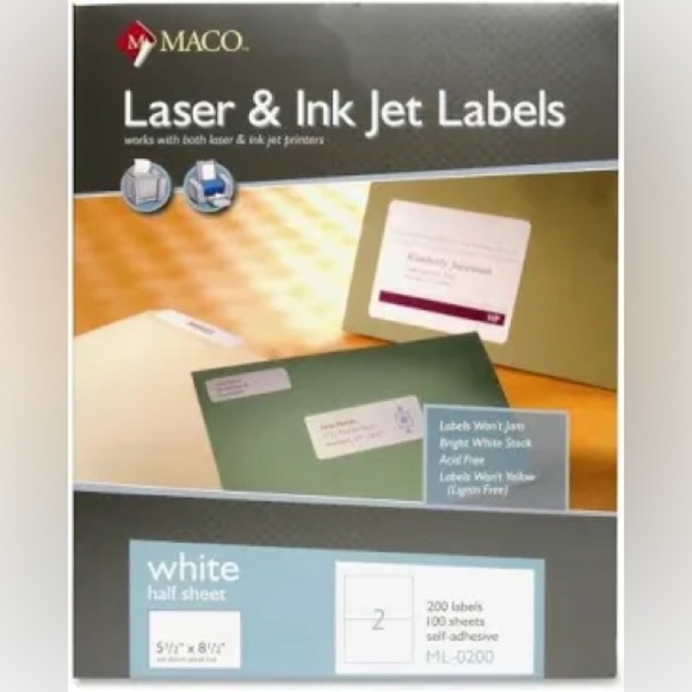 NEW Maci Laser & Ink Jet Labels